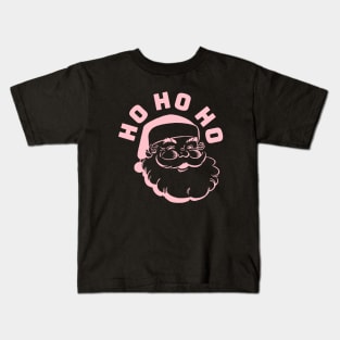Retro vintage Santa Claus design - HO HO HO - Pink version Kids T-Shirt
